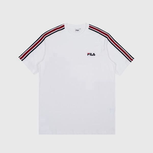 Camisetas Fila Mulher Branco - Fila Signature Striped S/S En Portugal,CWPH-97603